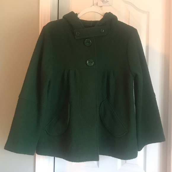 zara emerald green coat